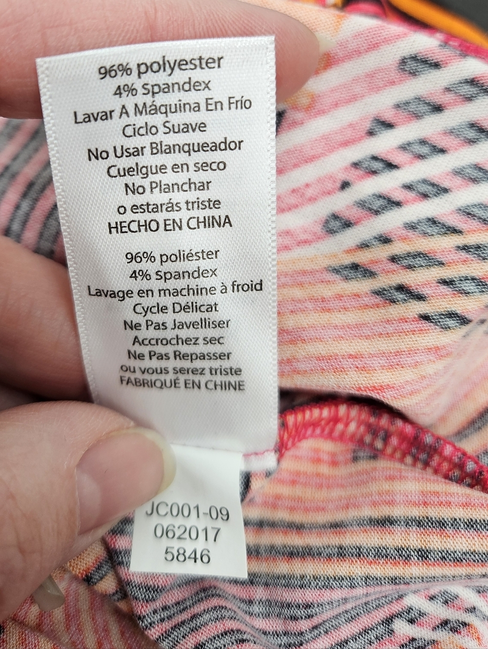 LuLaRoe Gigi Short Sleeve Shirt Geometric Top Orange, Pink & Black - Picture 6 of 6